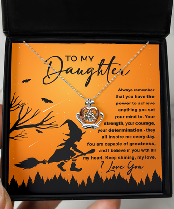 Daughter-Believe In You-Crown Necklace