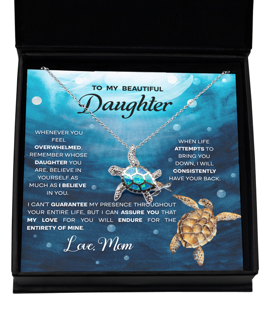 Daughter - Believe In Yourself - Opal Turtle Necklace