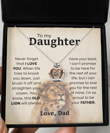 Daughter - So Proud - Crown Necklace